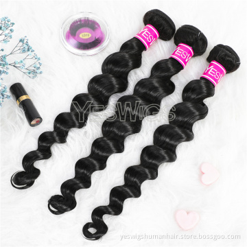 Malaysian Deep Loose Wave Human Hair Extensions Bundle Weave Deep Loose Curly Young Girl Donor Malaysian Hair Bundles Wholesale